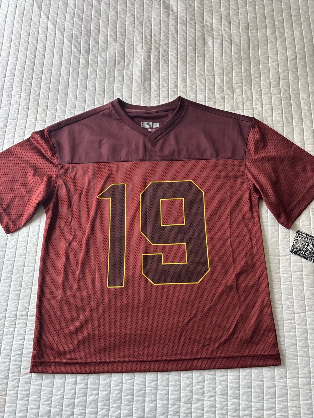 Target Maroon Athletic Jersey with Yellow Trim - Women's